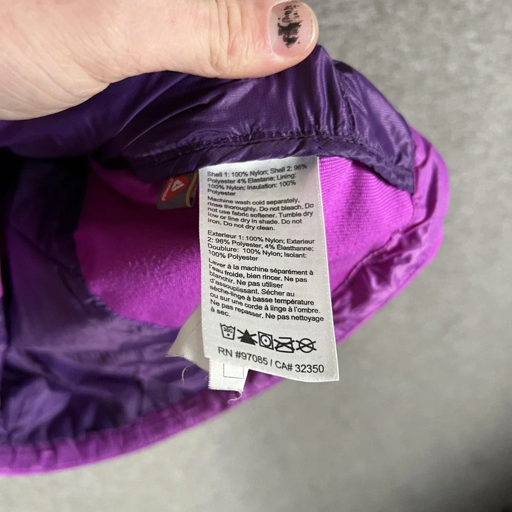 Outdoor Research Cathode Hooded Jacket Womens Small‎ Purple Quilted Insulated